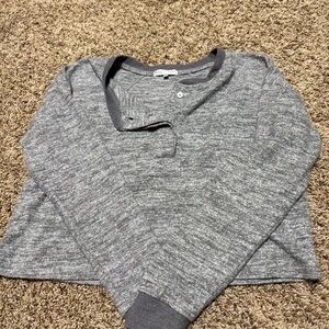 Buckle Gray Crop Top